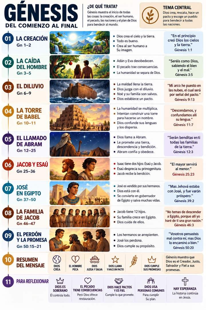 Muestra del resumen de Génesis